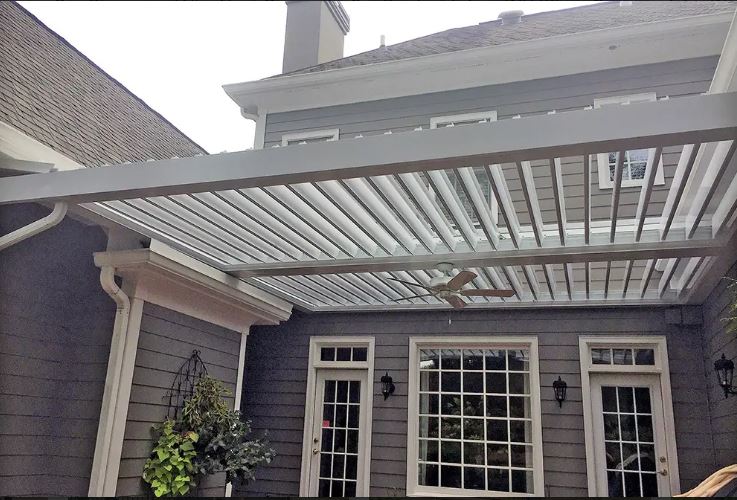 Sundance Louvered Roof Pergola Over Patio
